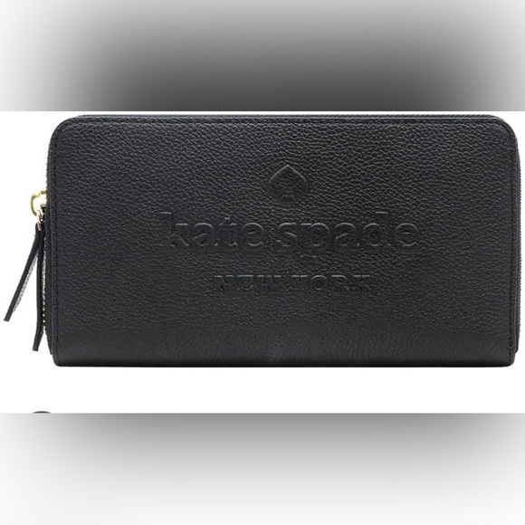 kate spade Handbags - Kate spade black leather zip wallet